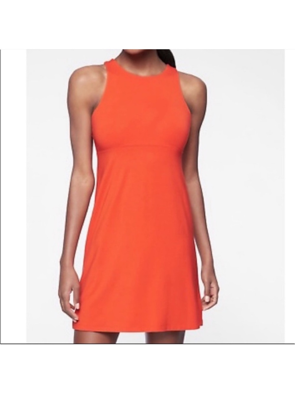 Athleta Coral-Red Midi Dress